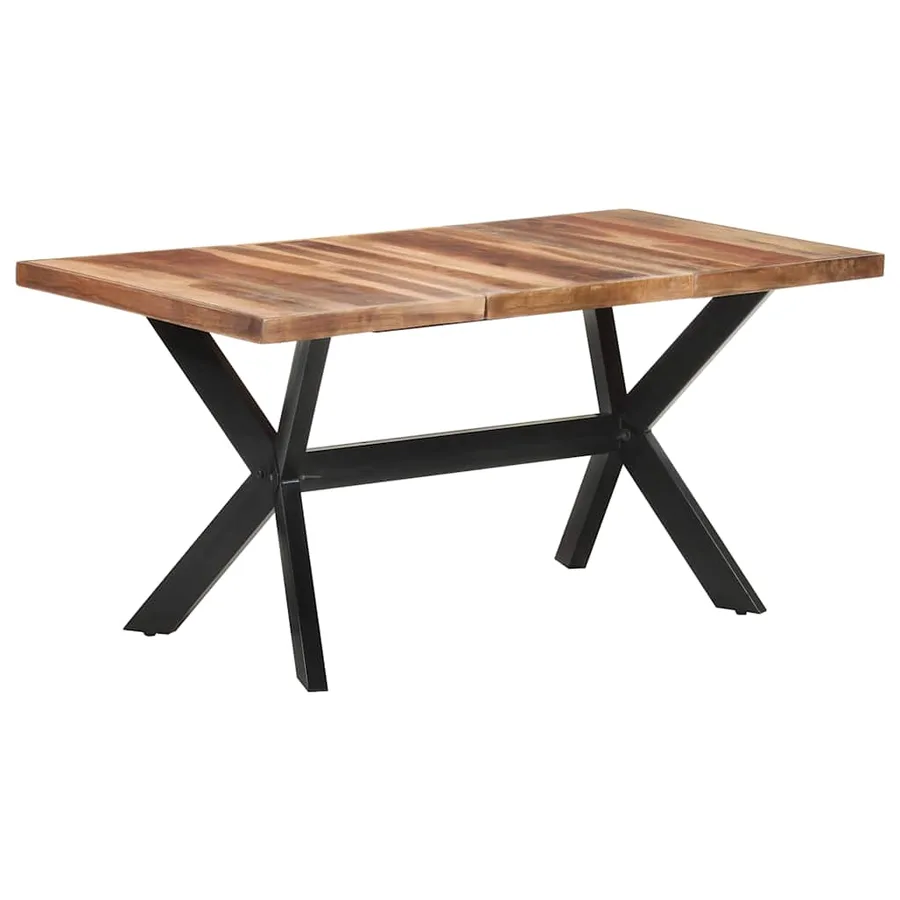 Table de salle à manger 160x80x75 cm Bois avec finition miel - 10