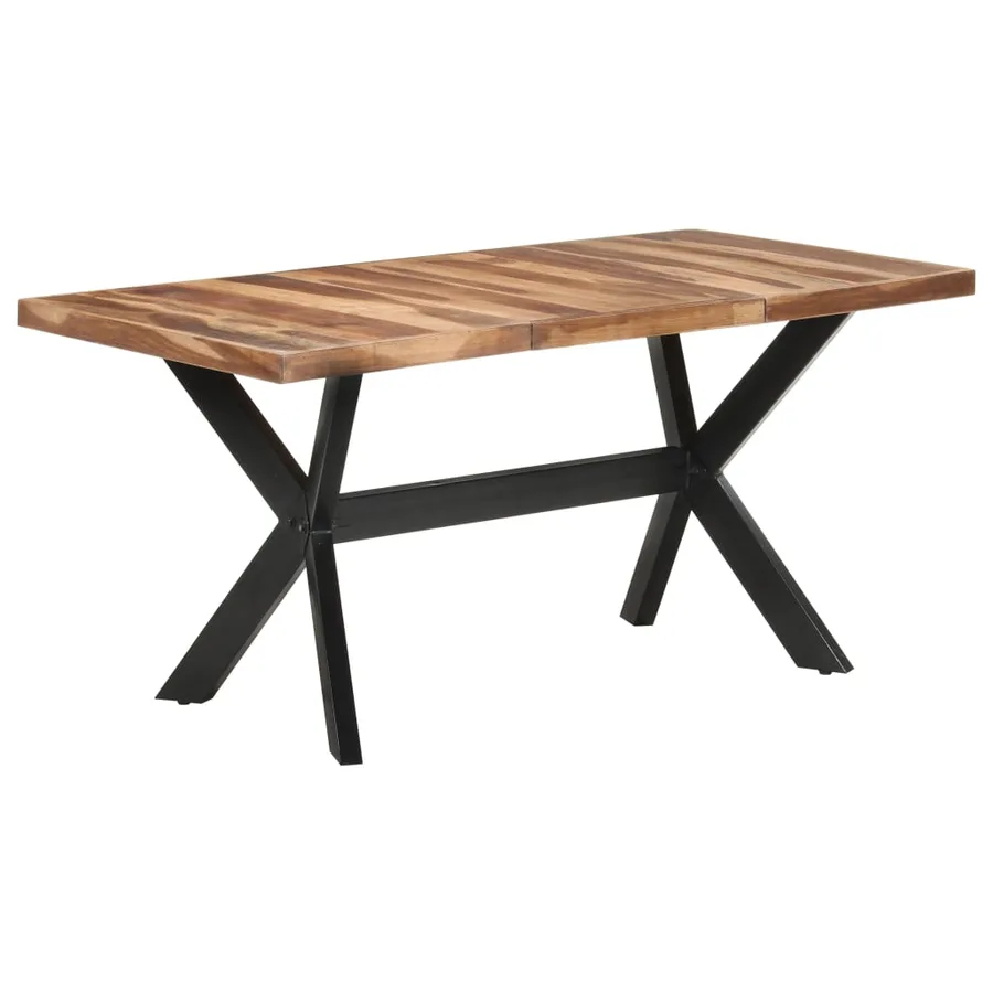 Table de salle à manger 160x80x75 cm Bois avec finition miel - 7