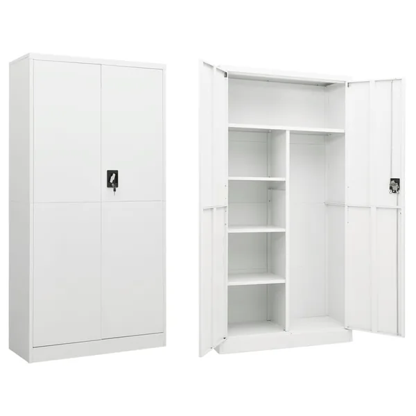 Armoire à casiers Blanc 90x40x180 cm Acier
