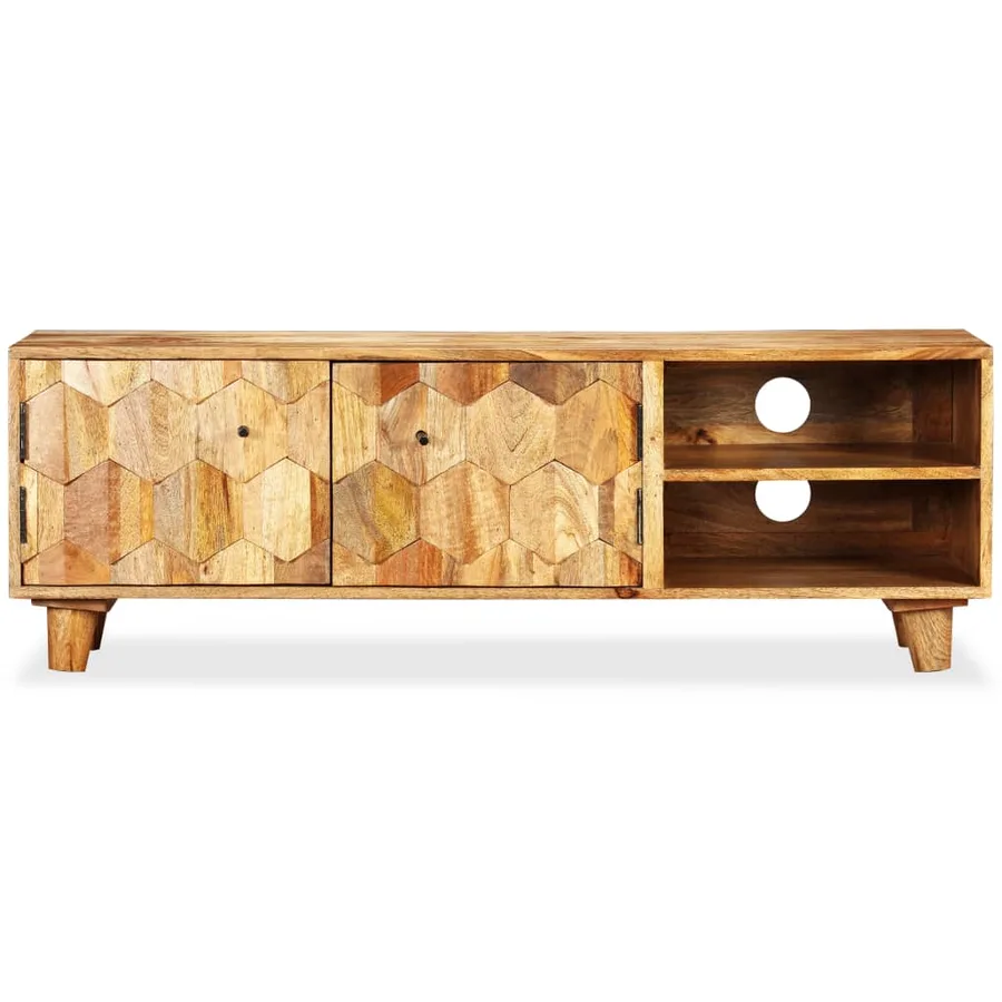 Meuble TV Bois massif de manguier 118 x 35 x 40 cm - 3