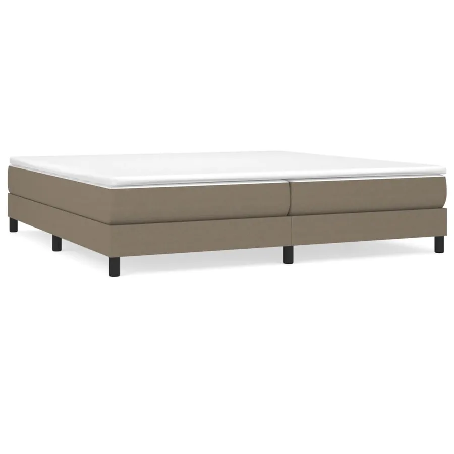 Sommier à lattes de lit avec matelas Taupe 200x200 cm Tissu - 2