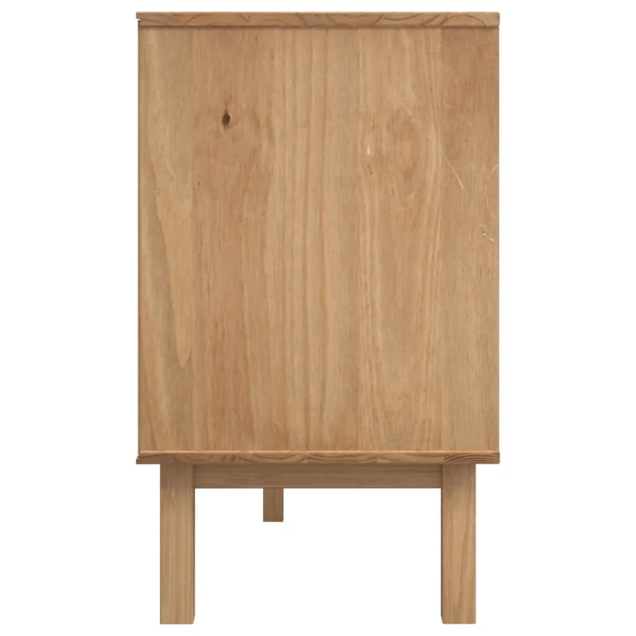 Buffet OTTA Marron et blanc 114x43x73,5 cm Bois massif pin - 5