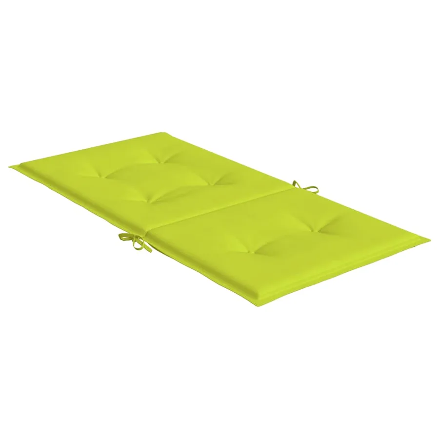 Coussins de chaise de jardin à dossier bas lot de 6 vert vif - 5