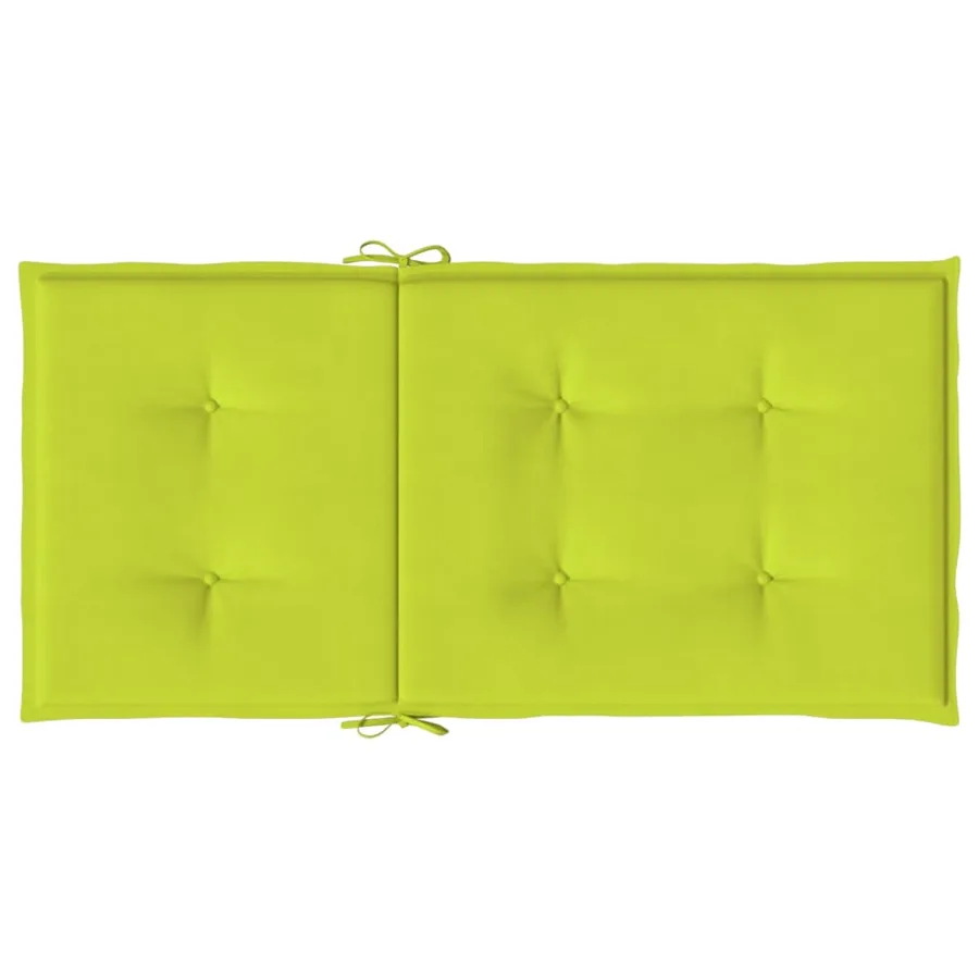Coussins de chaise de jardin à dossier bas lot de 6 vert vif - 6