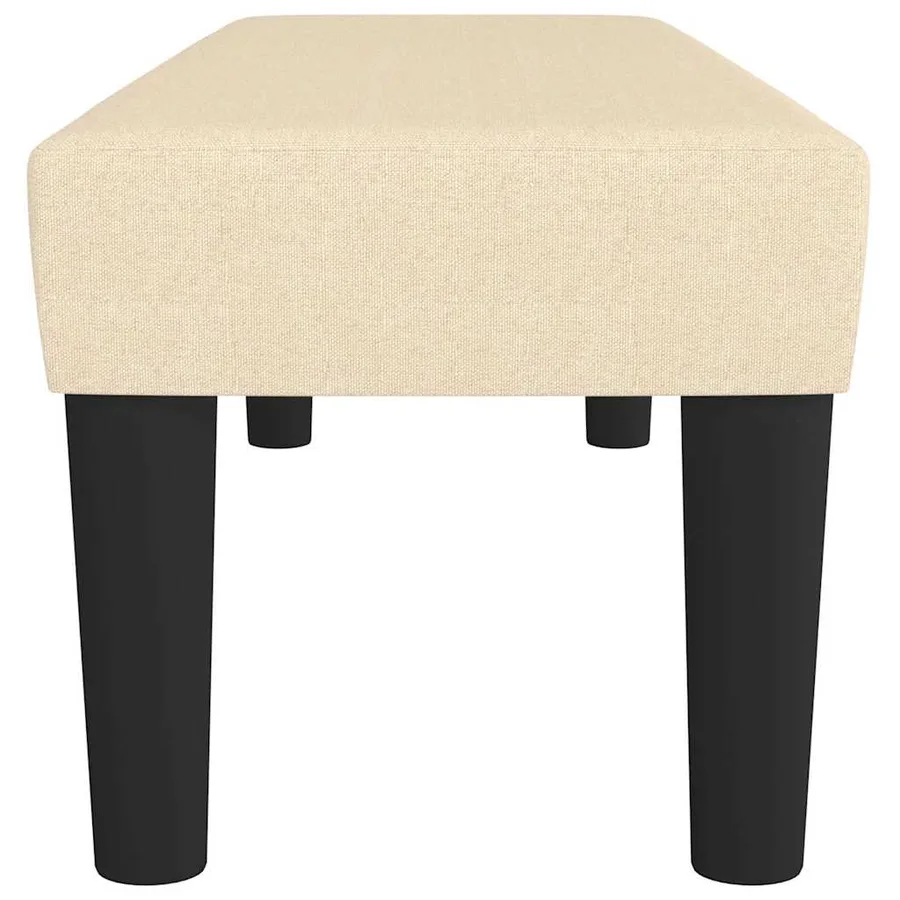 Banc Crème 100x30x30 cm Tissu - 4