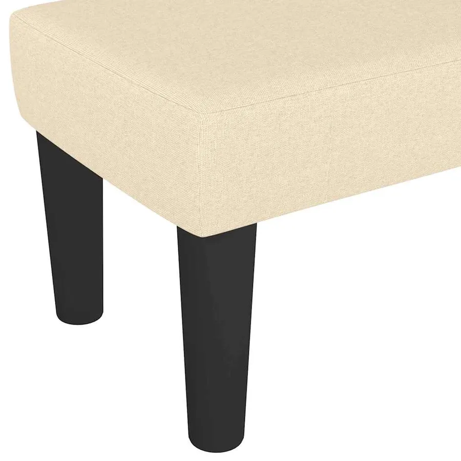 Banc Crème 100x30x30 cm Tissu - 5