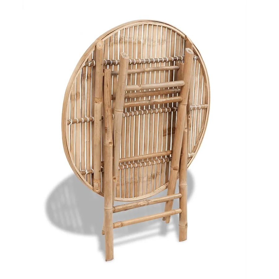 Ensemble à manger d'extérieur pliable 5 pcs Bambou - 5