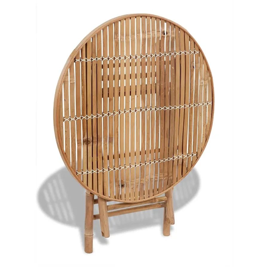 Ensemble à manger d'extérieur pliable 5 pcs Bambou - 6