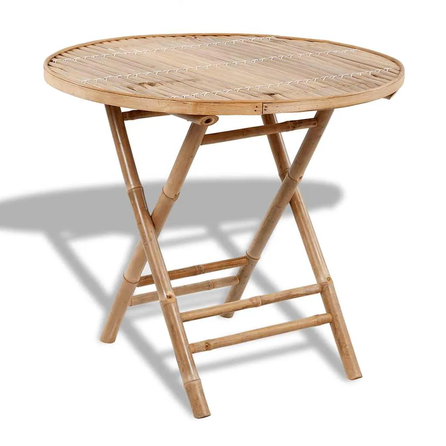Ensemble à manger d'extérieur pliable 5 pcs Bambou - 7