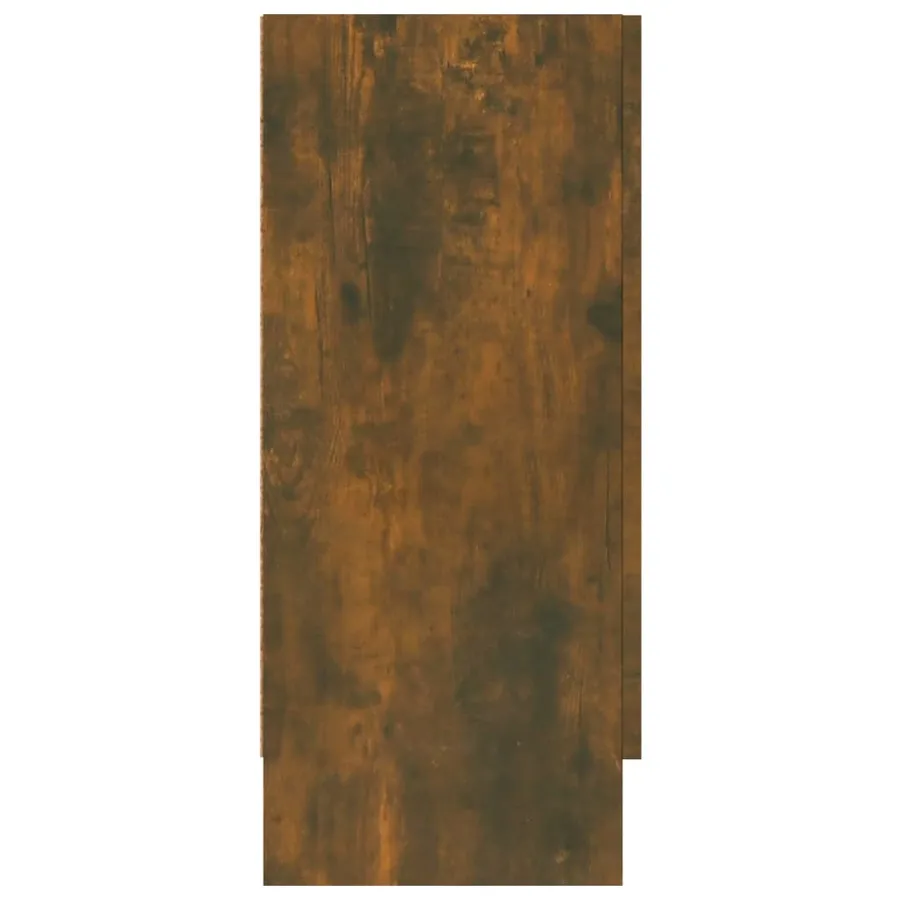 Armoire à vitrine Chêne fumé 120x30,5x70 cm Bois d'ingénierie - 7