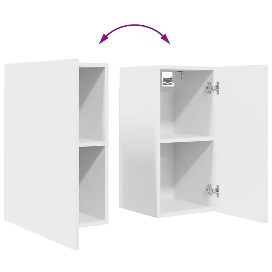 Ensemble de meubles TV 6 pcs Blanc Bois d'ingénierie - 10