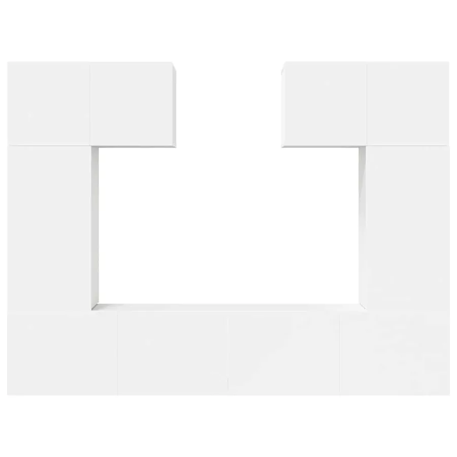 Ensemble de meubles TV 6 pcs Blanc Bois d'ingénierie - 8