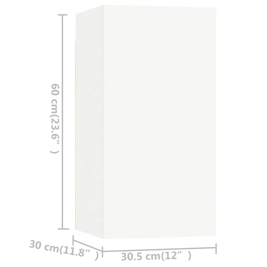 Ensemble de meubles TV 6 pcs Blanc Bois d'ingénierie - 13