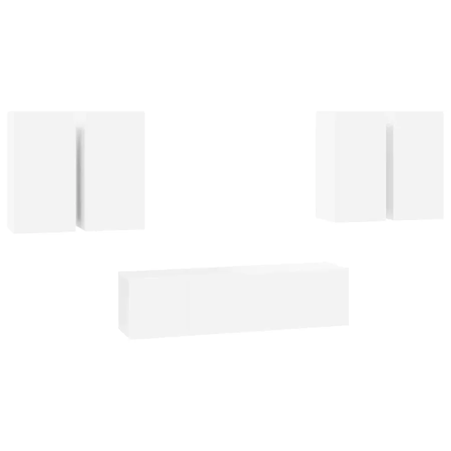 Ensemble de meubles TV 6 pcs Blanc Bois d'ingénierie - 2