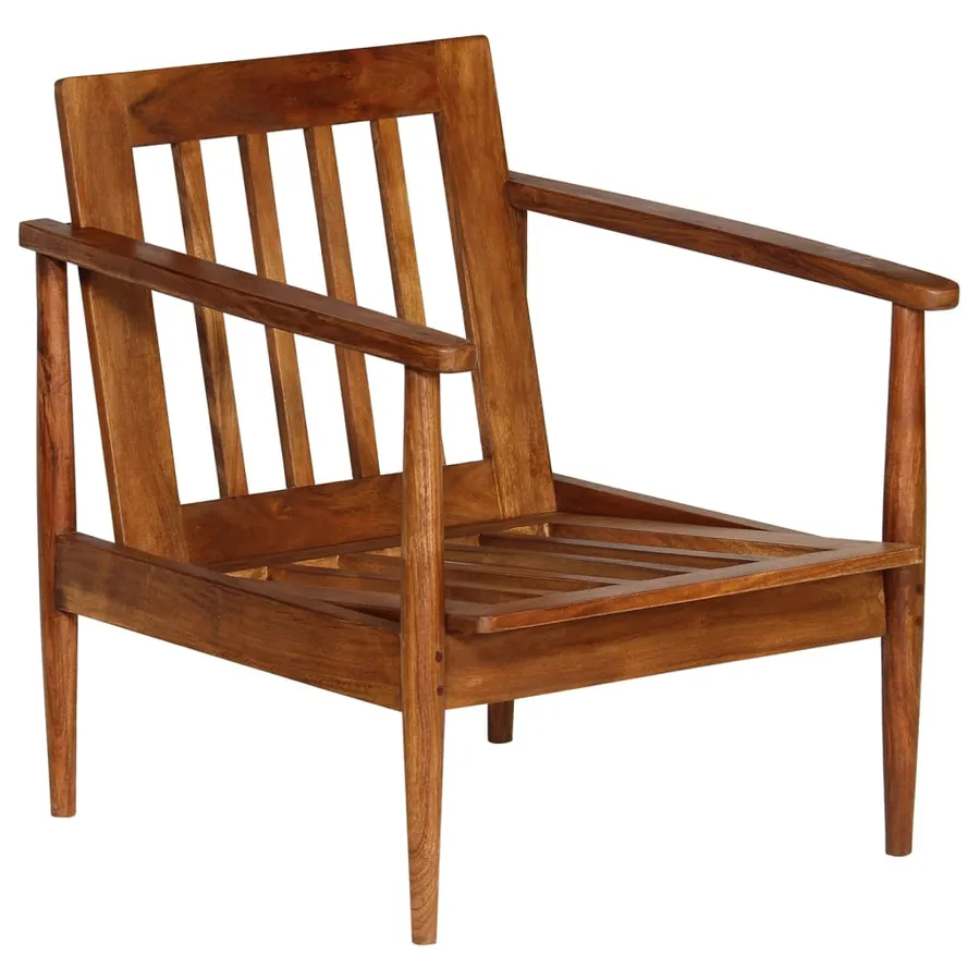 Ensemble de canapés 2 pcs Marron Cuir véritable et acacia - 8