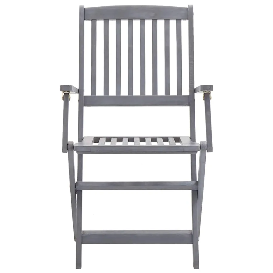 Chaises pliables d'extérieur lot de 6 et coussins Bois d'acacia - 10
