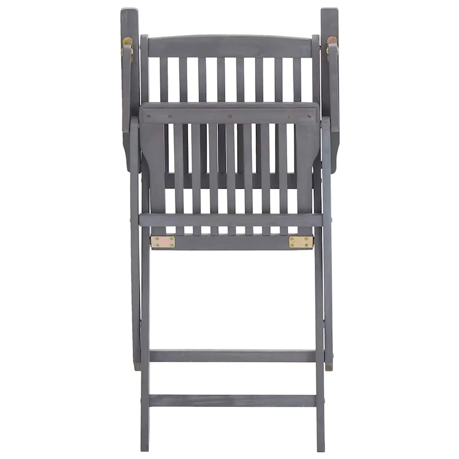 Chaises pliables d'extérieur lot de 6 et coussins Bois d'acacia - 13