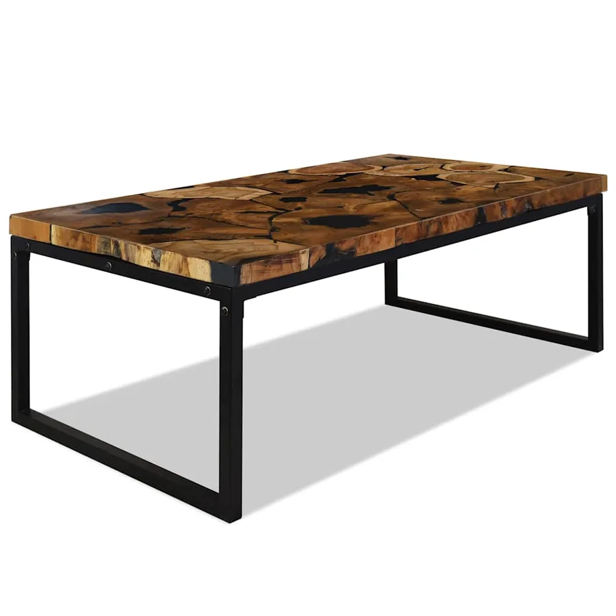 Table basse Teck Résine 110x60x40 cm - 5