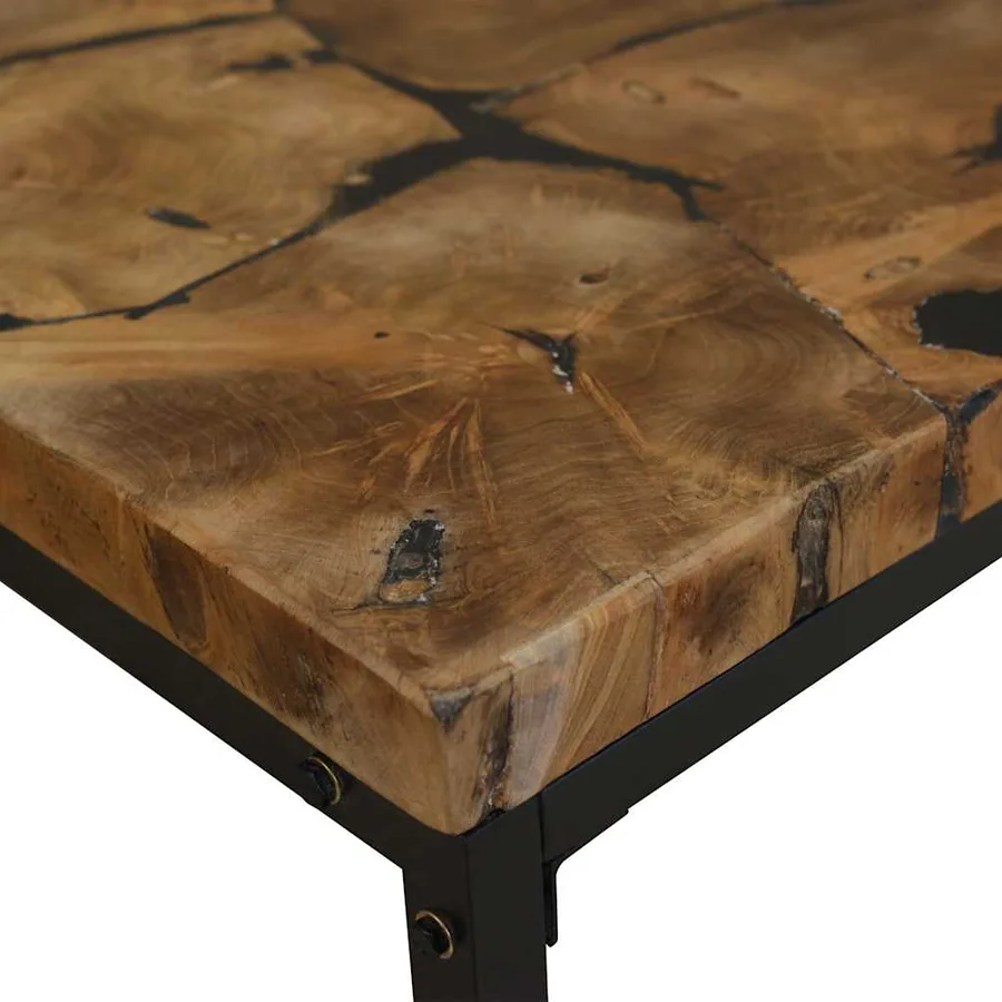 Table basse Teck Résine 110x60x40 cm - 9