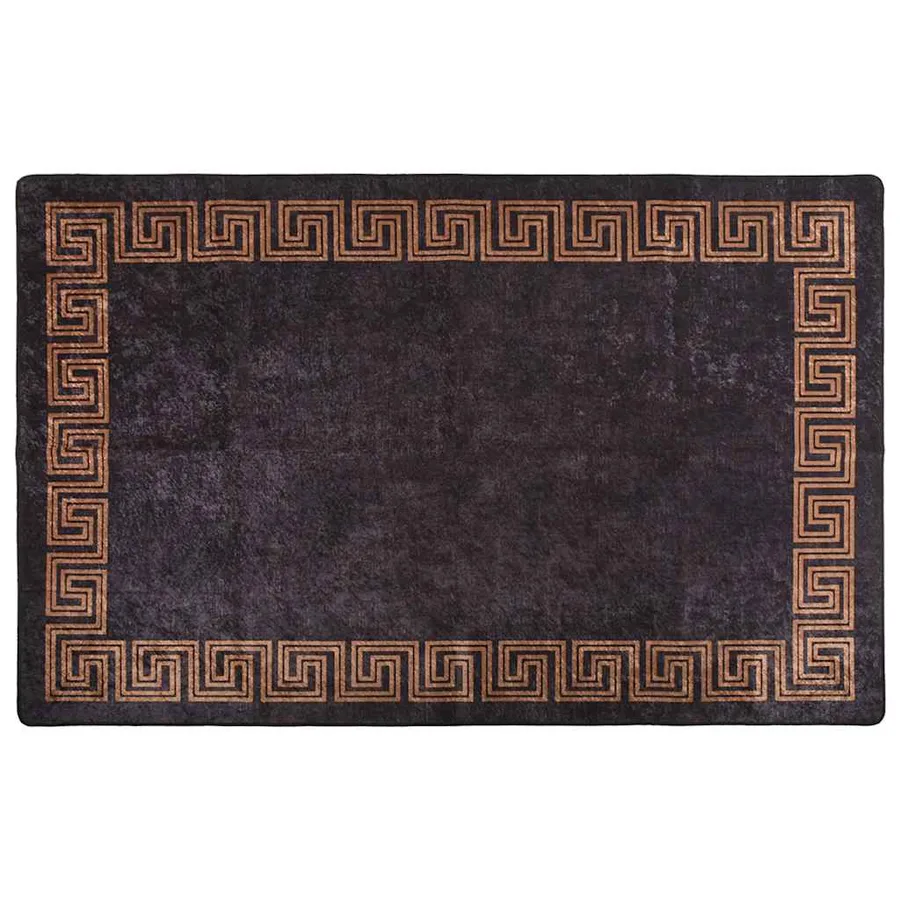 Tapis lavable 80x150 cm Noir et doré - 2