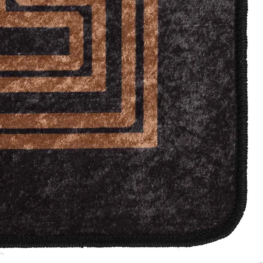 Tapis lavable 80x150 cm Noir et doré - 7