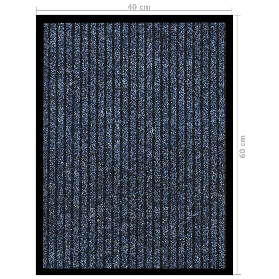 Paillasson rayé Bleu 40x60 cm - 6