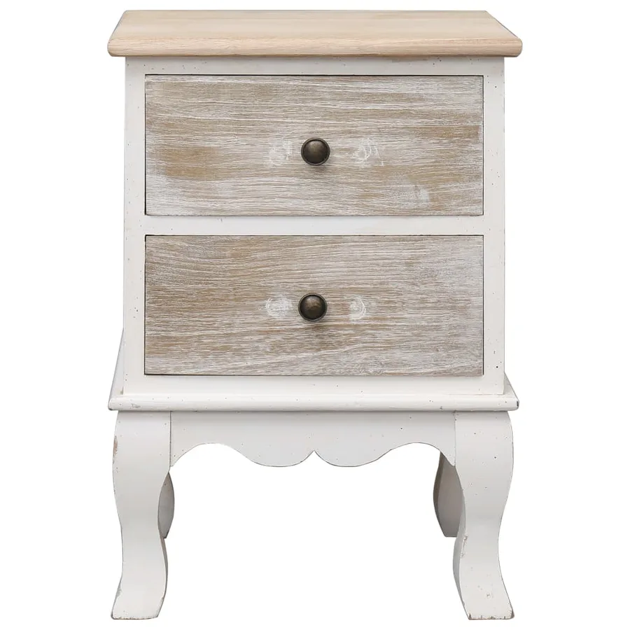 2 pcs Tables de chevet 35x30x50 cm Bois de Paulownia - 3