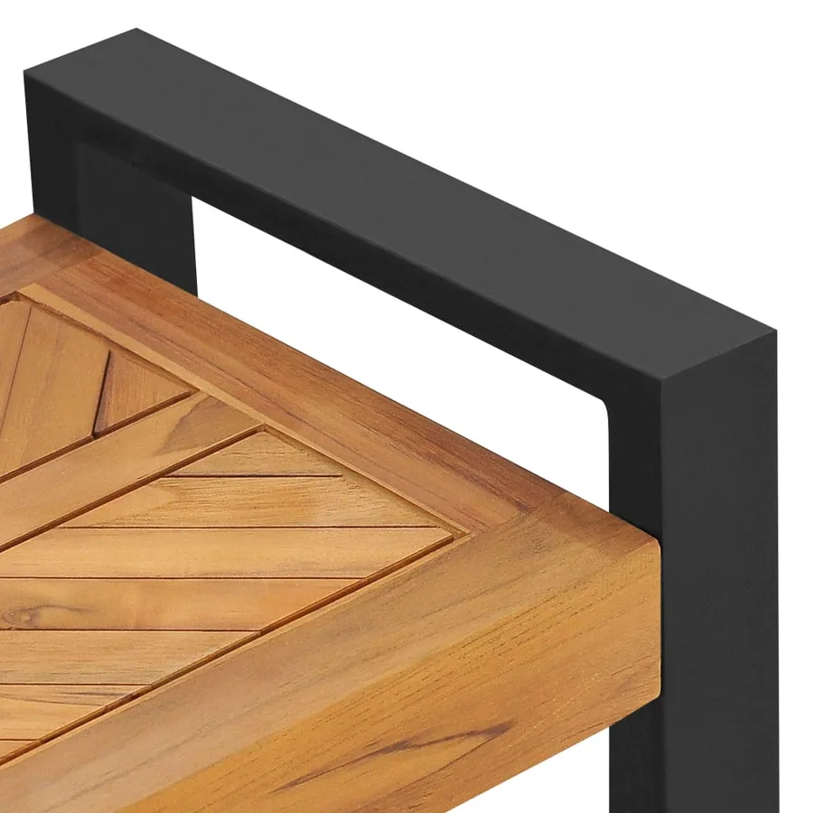Banc 120 cm Bois de teck solide - 5