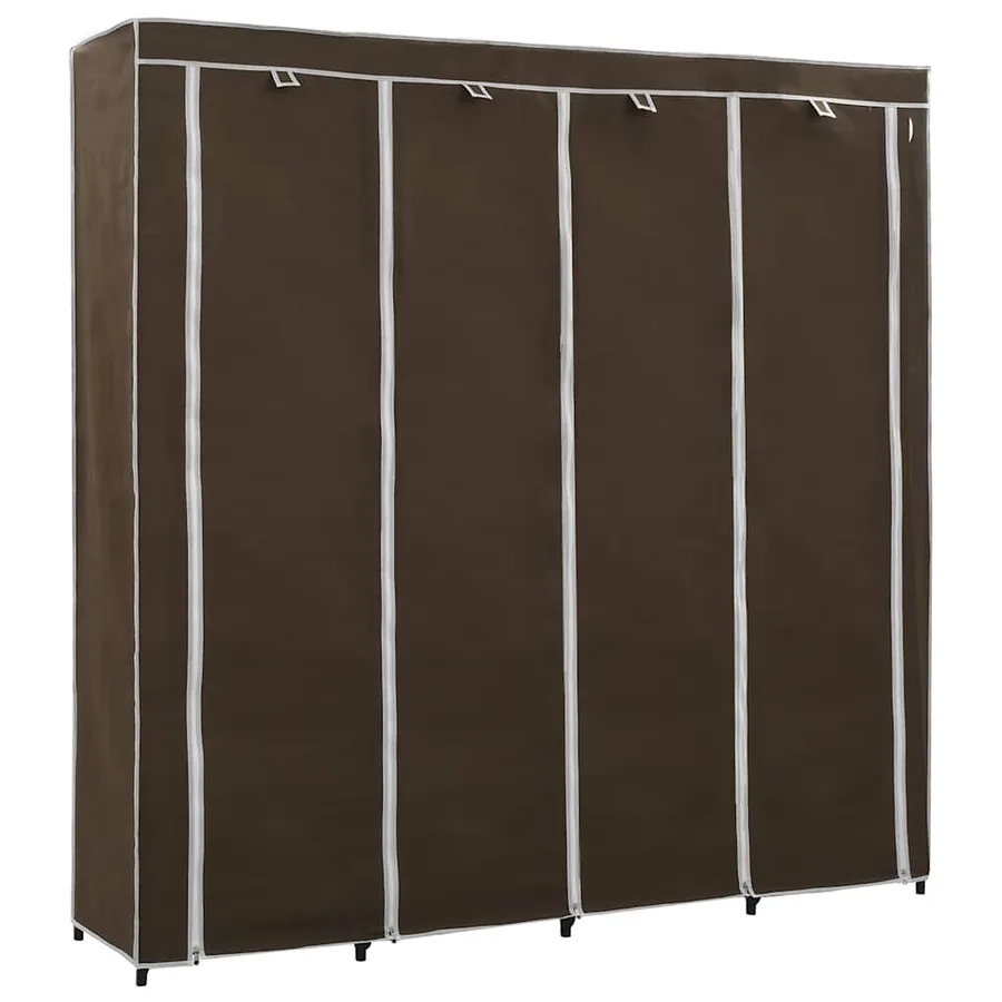 Garde-robe avec 4 compartiments Marron 175x45x170 cm - 2