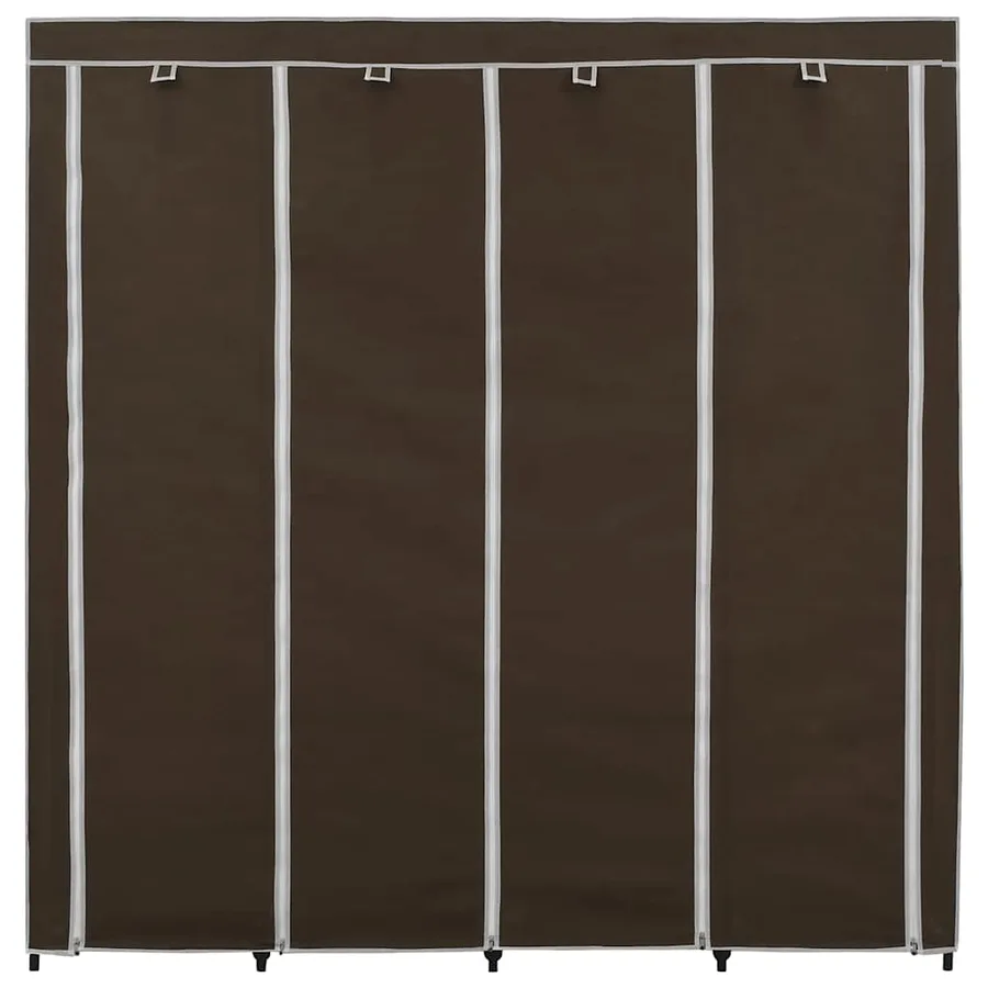 Garde-robe avec 4 compartiments Marron 175x45x170 cm - 5