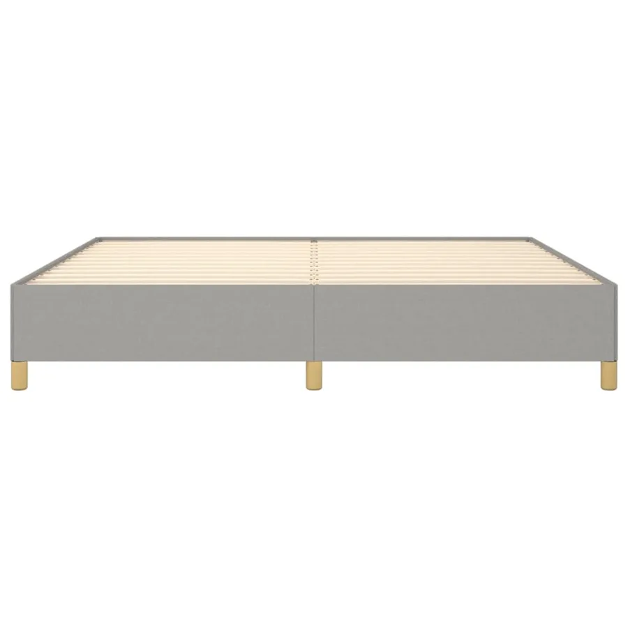Cadre de lit sans matelas gris clair 200x200 cm tissu - 5