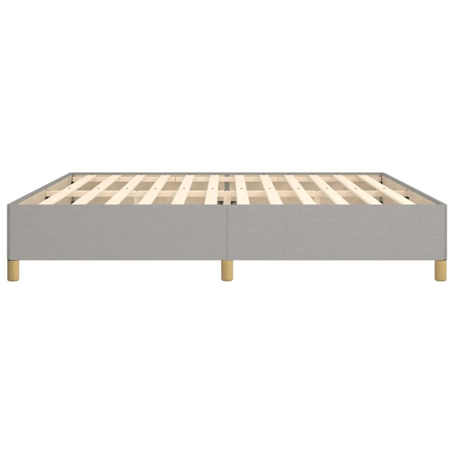 Cadre de lit sans matelas gris clair 200x200 cm tissu - 6