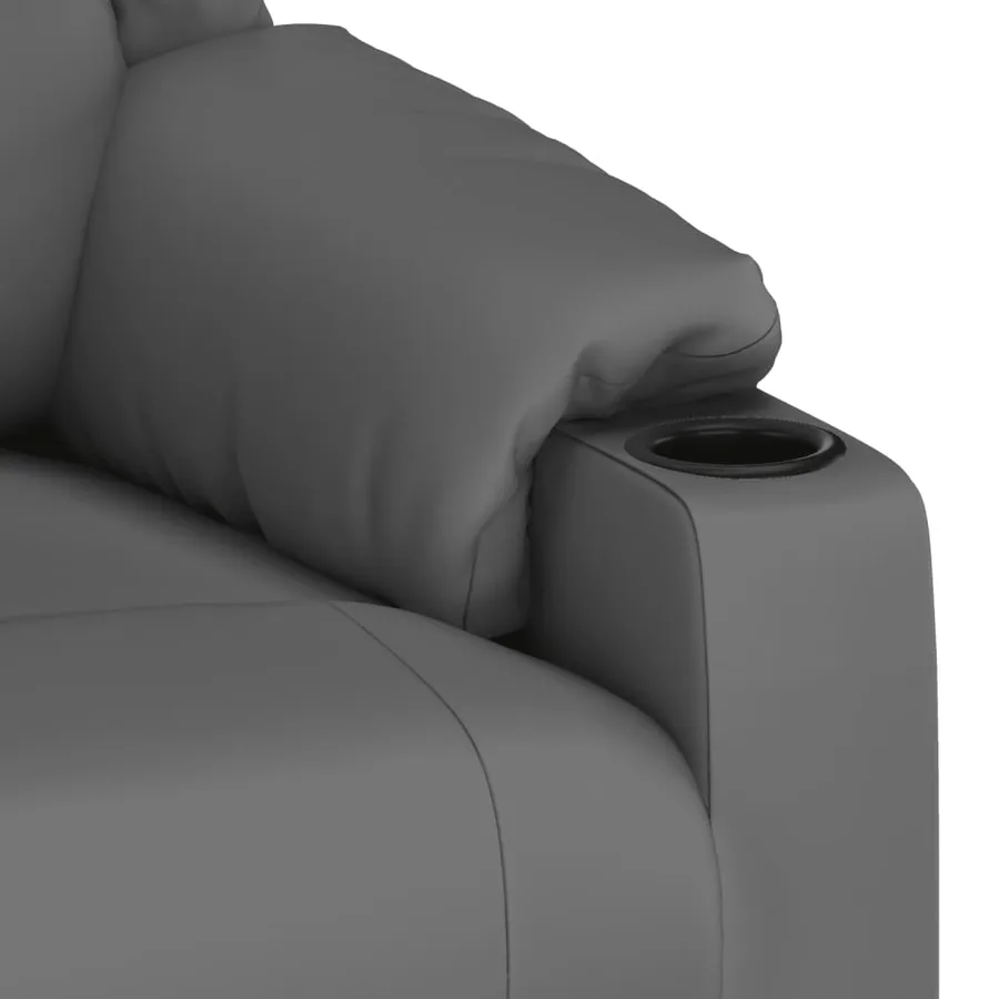 Fauteuil de massage électrique Gris Similicuir - 9