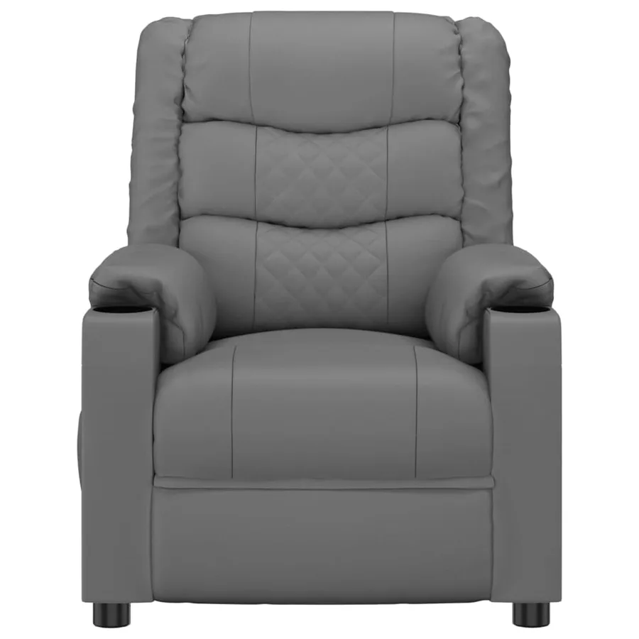 Fauteuil inclinable électrique Gris Similicuir - 4