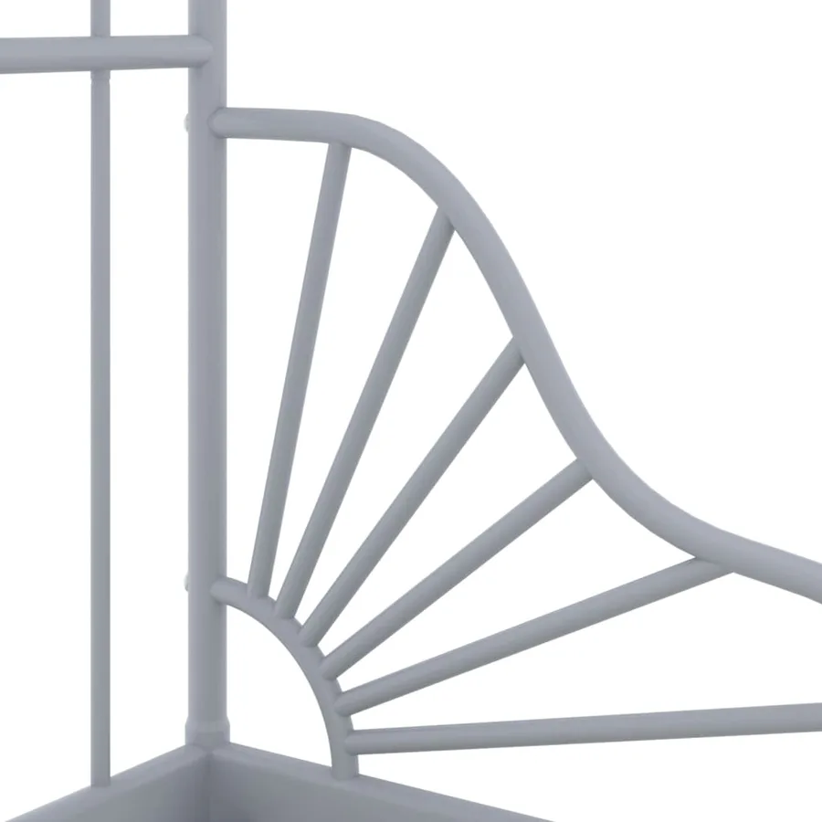 Cadre de lit extensible Gris Métal 80x130/200 cm - 5