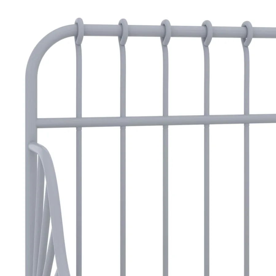 Cadre de lit extensible Gris Métal 80x130/200 cm - 6