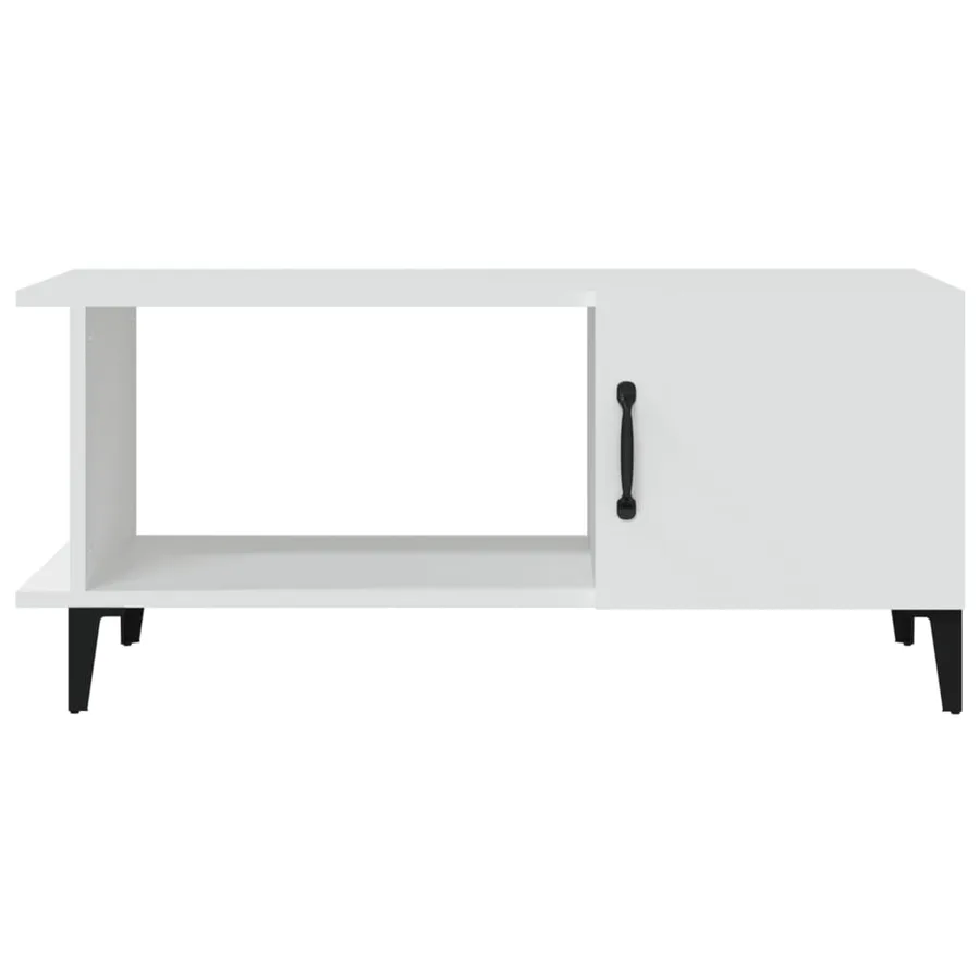 Table basse Blanc 90x50x40 cm Bois d'ingénierie - 3