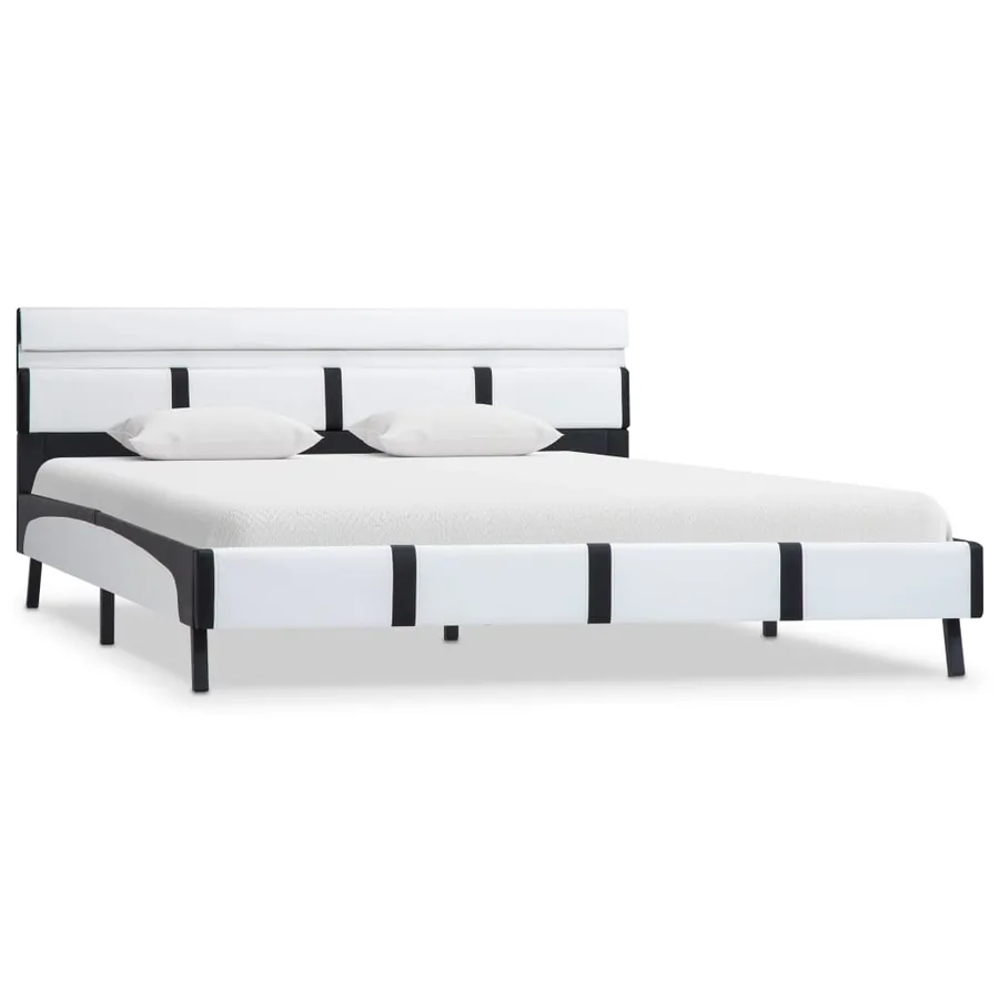 Cadre de lit avec LED sans matelas blanc 120x200 cm - 2