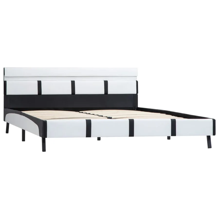 Cadre de lit avec LED sans matelas blanc 120x200 cm - 3