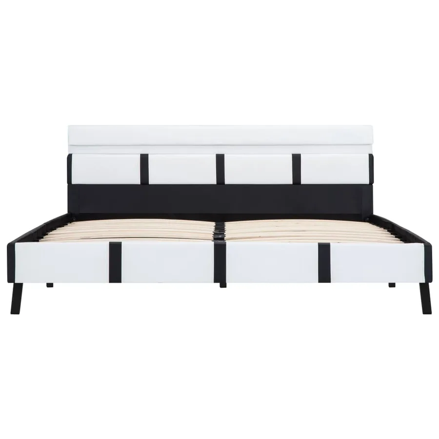 Cadre de lit avec LED sans matelas blanc 120x200 cm - 4