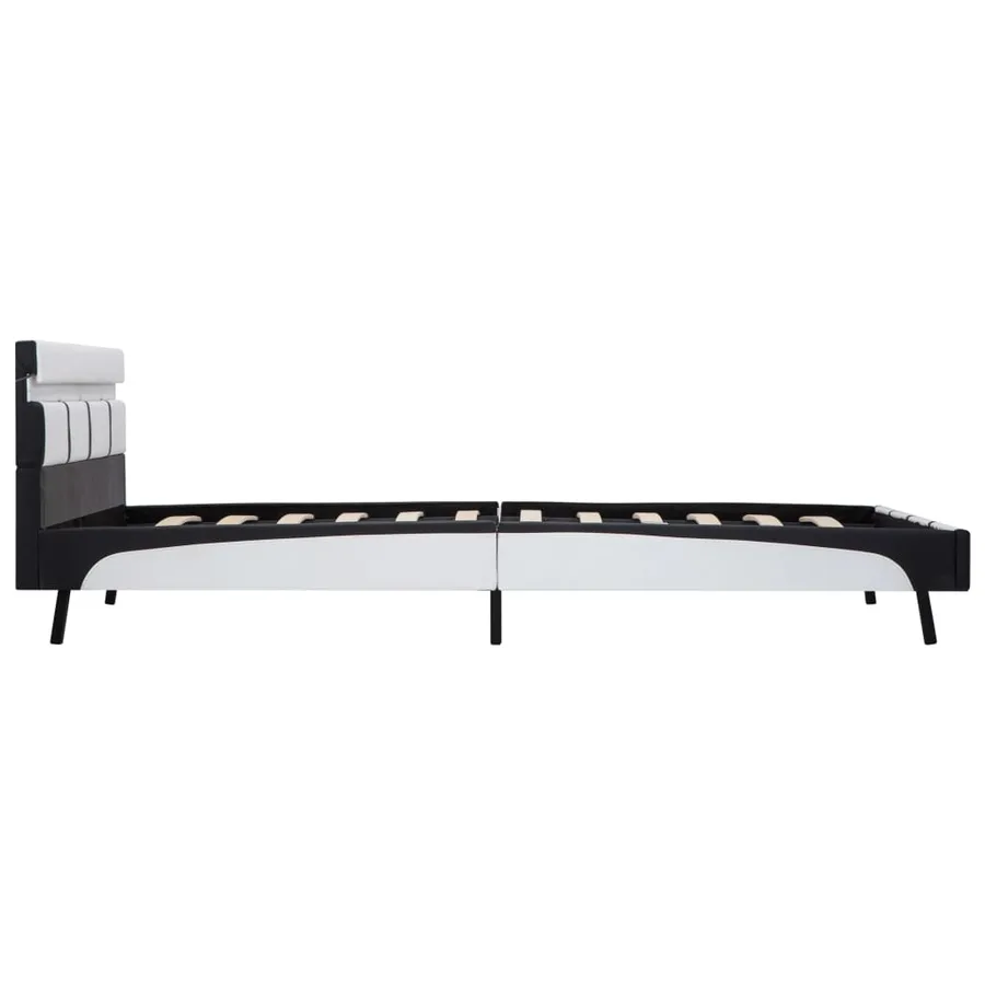 Cadre de lit avec LED sans matelas blanc 120x200 cm - 5