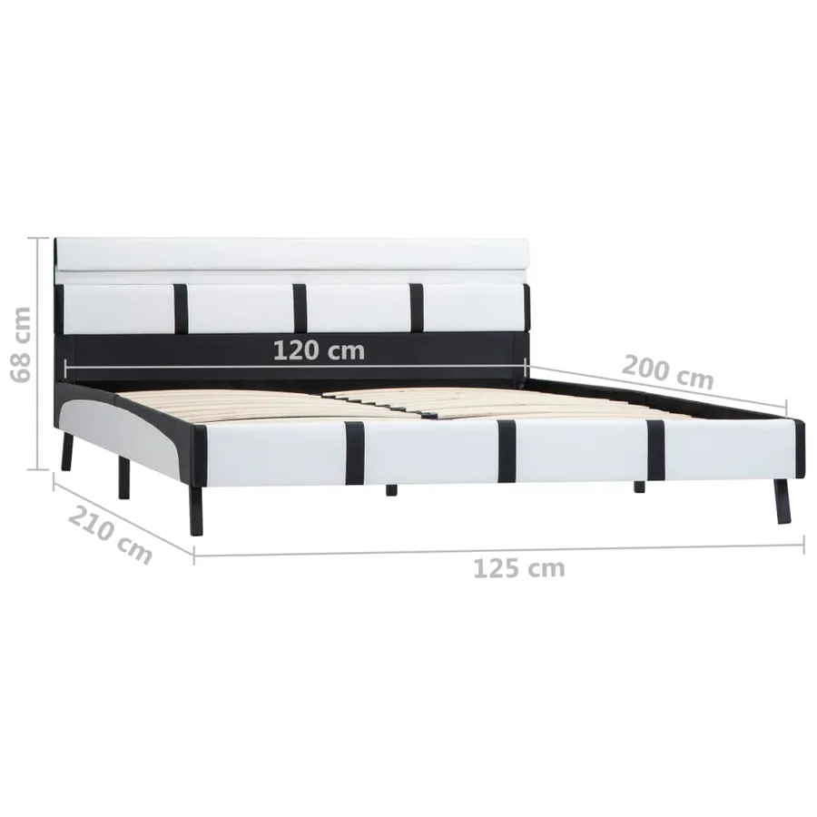 Cadre de lit avec LED sans matelas blanc 120x200 cm - 9