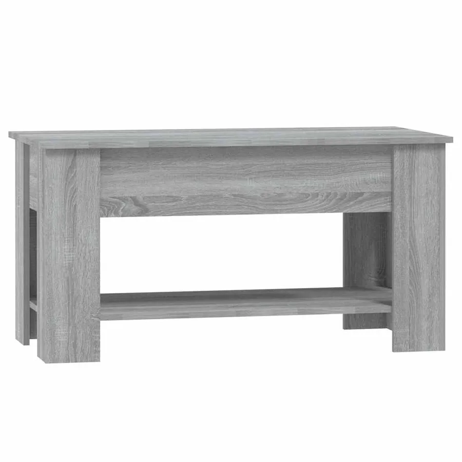 Table basse Sonoma gris 101x49x52 cm Bois d'ingénierie - 5