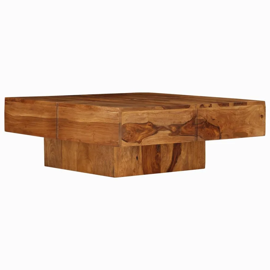 Table basse 80x80x30 cm bois d'acacia massif - 2