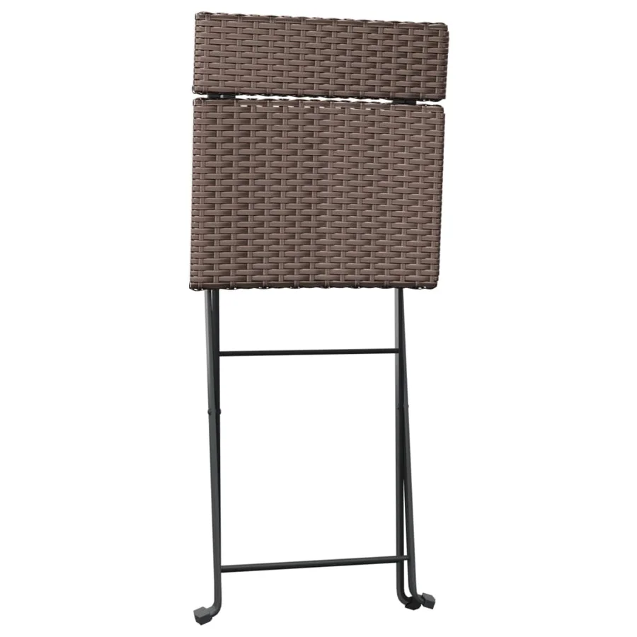 Chaises de bistrot pliantes lot de 2 Résine tressée et acier - 7