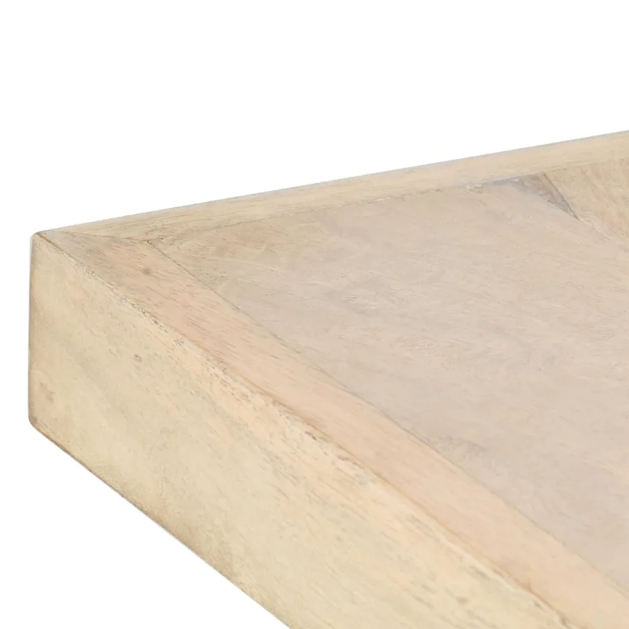 Table à dîner 180x90x76 cm Bois de manguier massif blanchi - 3