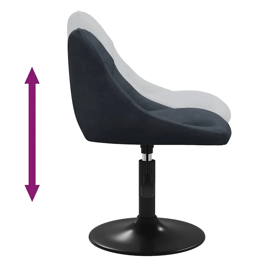 Chaise de salle à manger Gris foncé Velours - 6