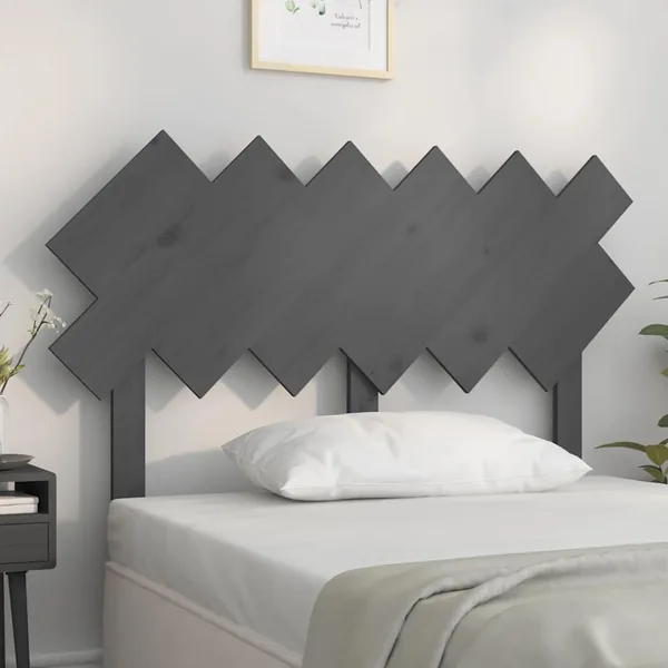 Tête de lit Gris 122,5x3x80,5 cm Bois massif de pin
