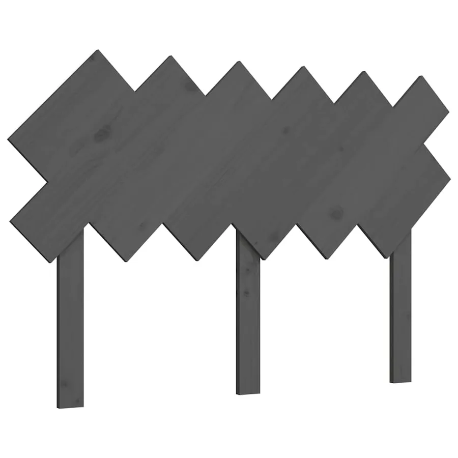 Tête de lit Gris 122,5x3x80,5 cm Bois massif de pin - 2