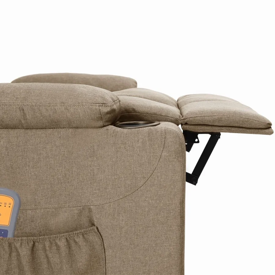 Fauteuil électrique de massage Taupe Tissu - 5